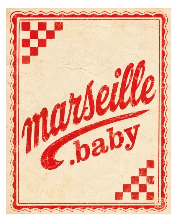 Vintage Script — affiche marseille.baby