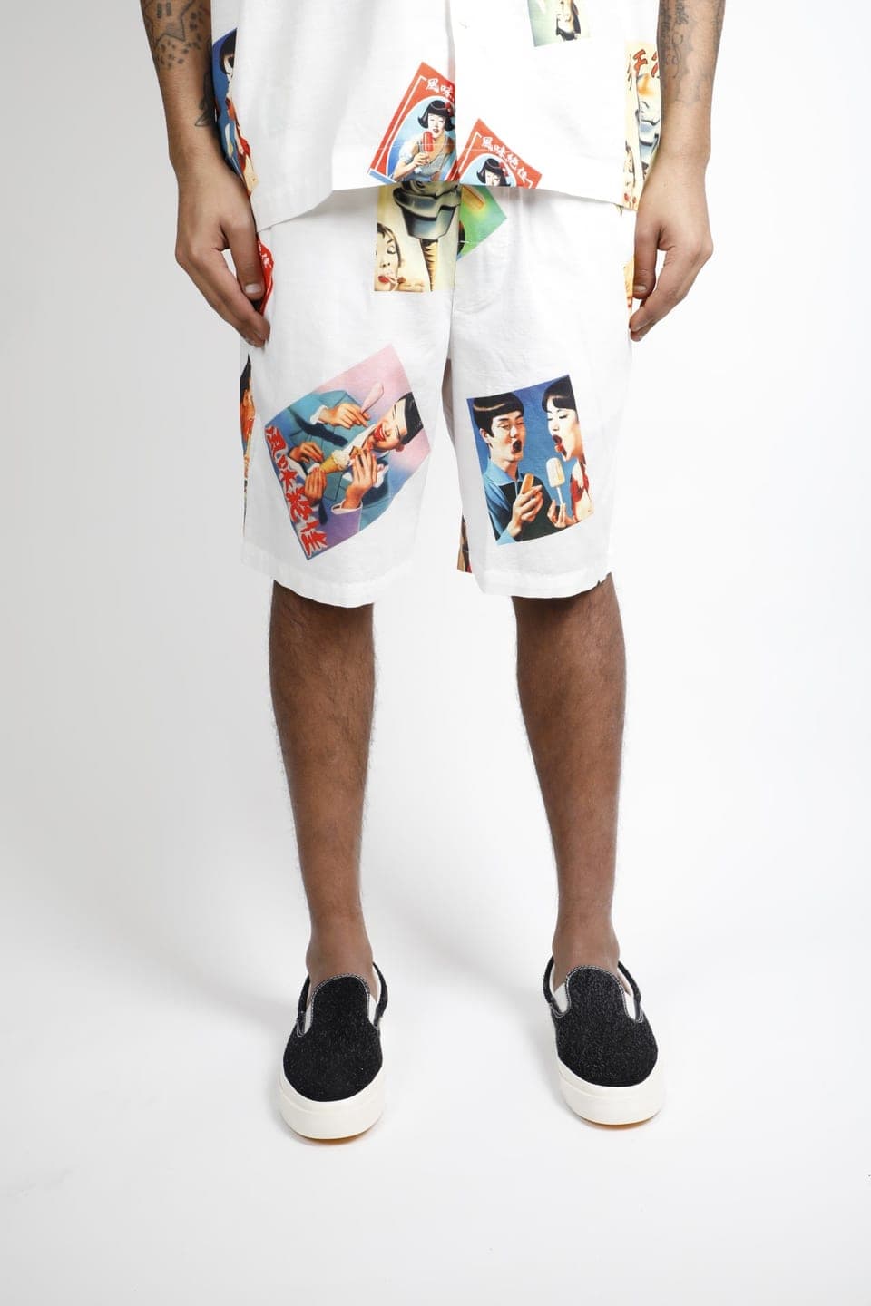 Edwin Aisukurimu Short Aop Crepe