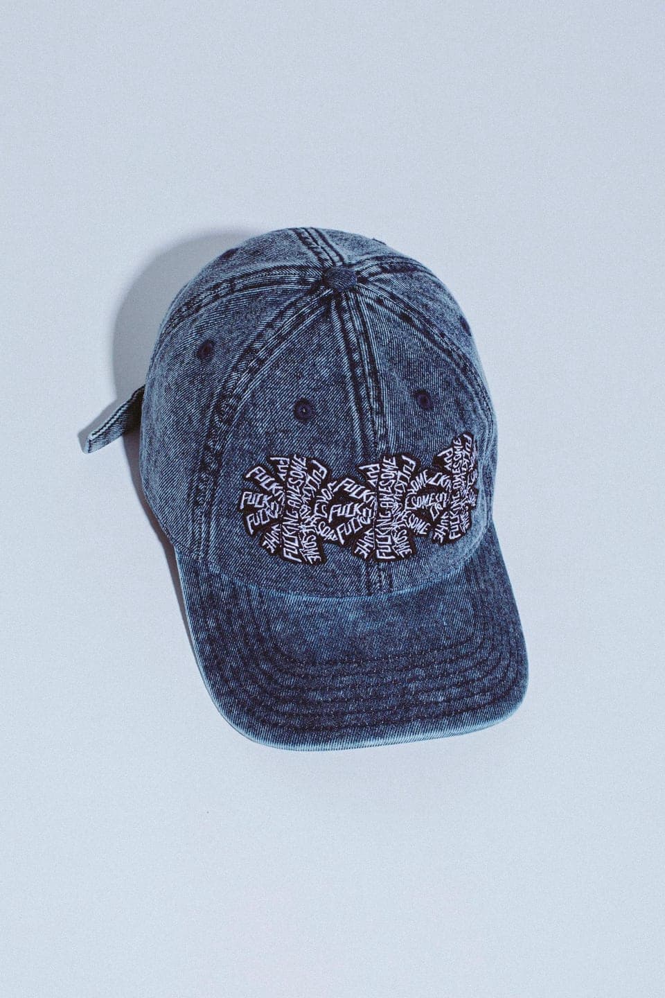 Fucking Awesome Three Spiral Washed Denim 6-panel Hat
